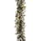 9' x 10" Pre-lit Glitter Artificial Christmas Pine Garland with Cones, Snowflakes and 100 Clear Lights